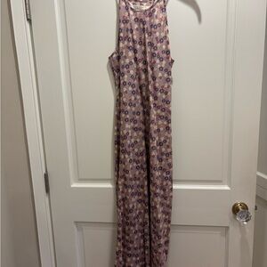 Christy Dawn Floral Maxi Dress in Purple and Cream